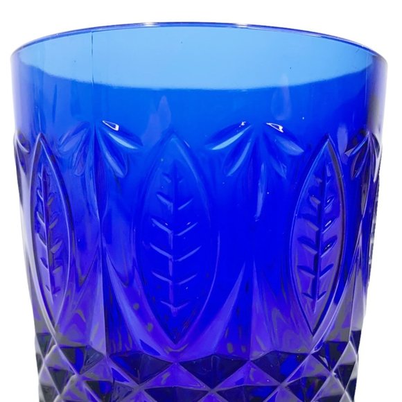 Vintage Avon Royal Sapphire Rocks Glasses Set of 3 Cobalt Blue Made in France - Picture 7 of 10